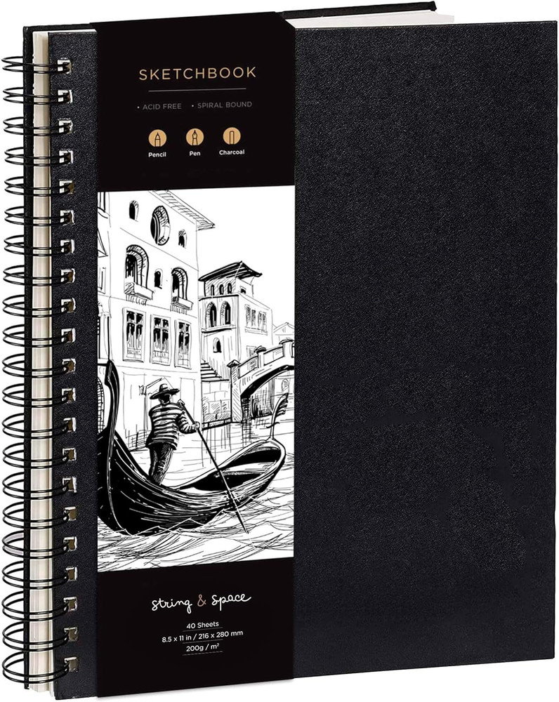 Artist’s Sketchbook Hardcover – 200GSM Very Thick Paper – Large, Spiral Sketch B