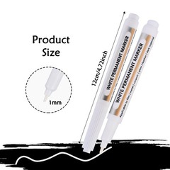 40 Pack White Acrylic Paint Markers Set | White Paint Pen for Metal, Glass, W…