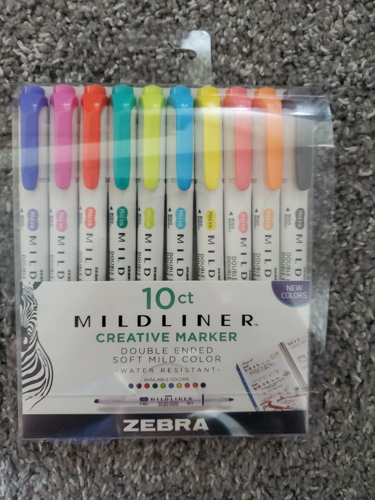 Zebra Mild Liner Creative Marker Double Ended Soft Mild 10ct