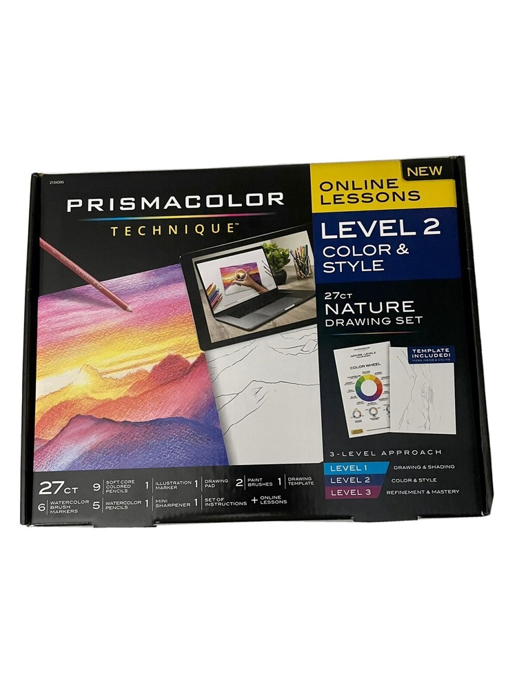 Prismacolor Technique LEVEL 2 Color & Style 27 PC SET +ONLINE LESSONS Nature New