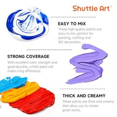 Acrylic Paint Set Acrylic Paint with Brushes & 2 Fl Oz (Pack of 36) 36 Colors