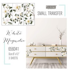 White Magnolia | Mini Redesign with Prima Rub-on Furniture Transfer