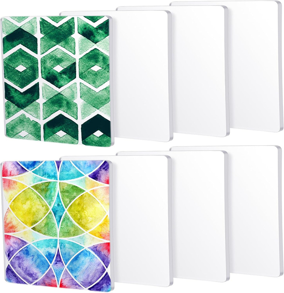 8 Pack Monoprinting Print Plates 6 X 6 Inch Reusable Silicone Plate Class Printi