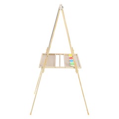 Adjustable Wooden Kids Art Easel – Double-Sided Magnetic Whiteboard & Chalkboard