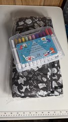 Holiday Color On Blanket and Markers