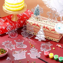 36 Sets Christmas Suncatchers Xmas Gift Ornaments DIY Window Paint Art Suncat…