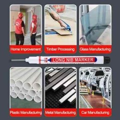8Pcs 20mm Deep Hole Long Nib Head Markers For Metal Perforating Pen Woodworking