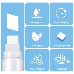FUMILE 5 Pcs White Jumbo Poster Marker,15mm Wide Tip Thick Acrylic Paint Pen …