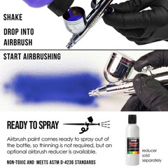 US Art Supply 8-Ounce Opaque White Airbrush Paint