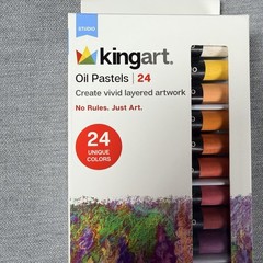 Kingart Studio: 24 Unique Oil Pastel Colors 2.7″ x0.4″ Soft & Smooth Sticks