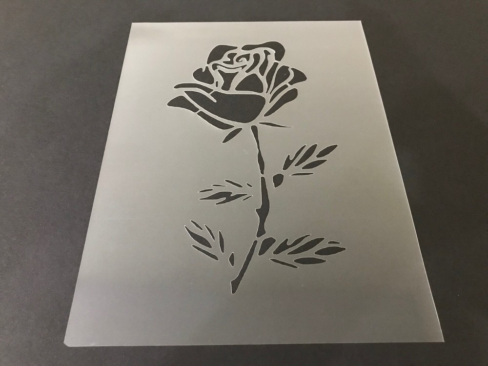 Rose #2 Stencil 10mm or 7mm Thick, Roses, Flowers, Love, Valentine