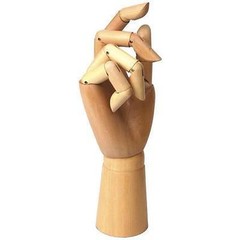 Jakar Wooden Manikin Hand – 12″ ( Adult ) Life-Size Artists / Shop Manikin