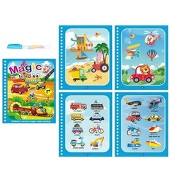 Magic Water Drawing Book & Pen Reusable Kids Painting Colouring Toy Gift