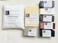 8 Pc Vtg R&F Encaustic Wax Paint Blocks & Paraffin Mega Studio Lot 104ML & 333ML