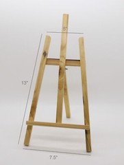 Wood Easel for Countertop Use, Standard Tripod Design, 7.5 x 16.5 – Natural 1946