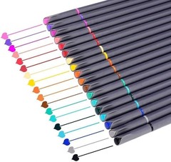 iBayam 18 Colors Fineliner Pens, 0.38mm Fine 1 Count (Pack of 18), Multicolor