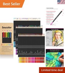 72 Soft Core Colored Pencils for Adults – Perfect for Smooth Blending & Coloring