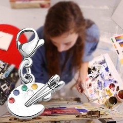 Art Lover Gift Artist Palette Clipon Charm Paint Palette Zipper Pull Gift For Ar