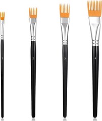 4Pcs Comb Artist Brush Set, Professional Artist Paintbrushes