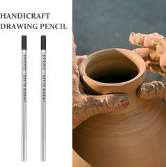 Ceramic Underglaze Pencils 2Pcs for Pottery Decorating Fused Glass Black