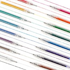 Gel Pens Metallic Glitter Retractable Smooth Non-Toxic 18 Colors Set