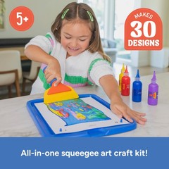Squeegee Art Kit – DIY Crafts for Kids Ages 4-8, Squeegee Painting Kit for Ki…