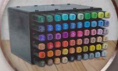 Decotime 60pk twin markers Paint ART Deco Tray ANY SURFACE Alc ink NEW