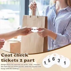 Pcs Number Tags Round 2 Part Coat Check Tags Plastic 1.7inch-round 1200 White