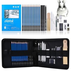 33 Pieces Drawing Pencils Set, Sketching Pencils Set Drawing Kit, Includes S…