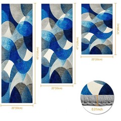 Soft Abstract Floor Mats 3Pcs Non-Slip Washable Rugs for Kitchen Entryway Home