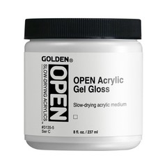 OPEN SlowDrying Acrylics Acrylic Gel Gloss 8 fl. oz. Jar Artist Paint Craft