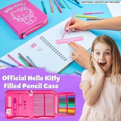 Hello Kitty Sanrio Pencil Case Kids 29.6×8.1×1.6inch, Pink