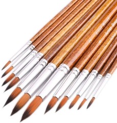 Watercolor Brush Set Pure Kolinsky Sable Hair Pointed Round Art Paint