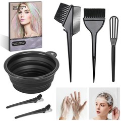 ROOHUA 8 Pcs Hair Coloring Kit – 5.6 inches (W) x 2 (H), Black