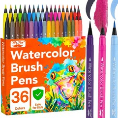 Mr. Pen- Watercolor Brush Pens, 36 Pack, Non-Toxic, Multicolor