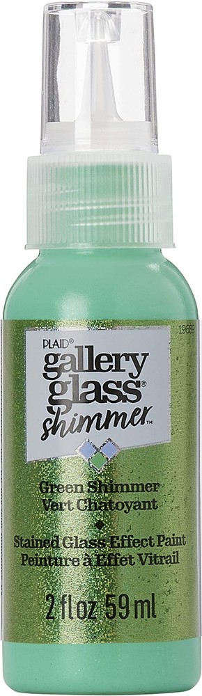 Shimmer Green Stained Glass Paint 2 oz Water-Based Realistic Finish DIY Crafts