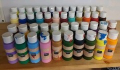 46 Basic Colors Acrylic Art Paint Set 59ml / 2oz Bottles For Painting On Canvas