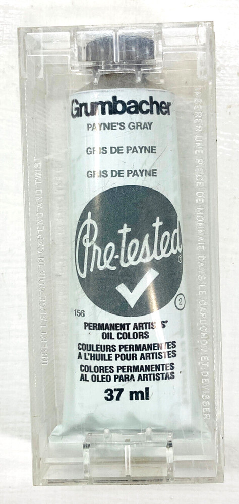 Grumbacher Payne’s Gray Vintage Pre-Tested Artists Oil Paint 37 ml