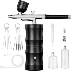 Kit de aerógrafo con compresor portátil de 48 PSI, de alta presión y antiobstruc