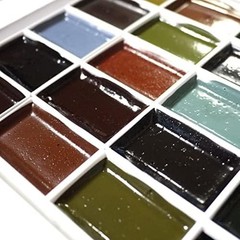 Kobaien Saiboku Gansai Sumi Watercolor Paint Set 20 Colors