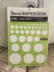 Berol Rapidesign Template – Large Circle Drawing – R-140