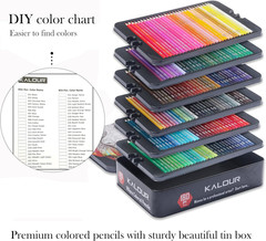 Colored Pencil Set for Adults Artists 12 Metallic Pencil Tin Case