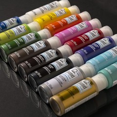 Gloss Finish Enamel Craft Paint Set – 16 Colors, 32oz