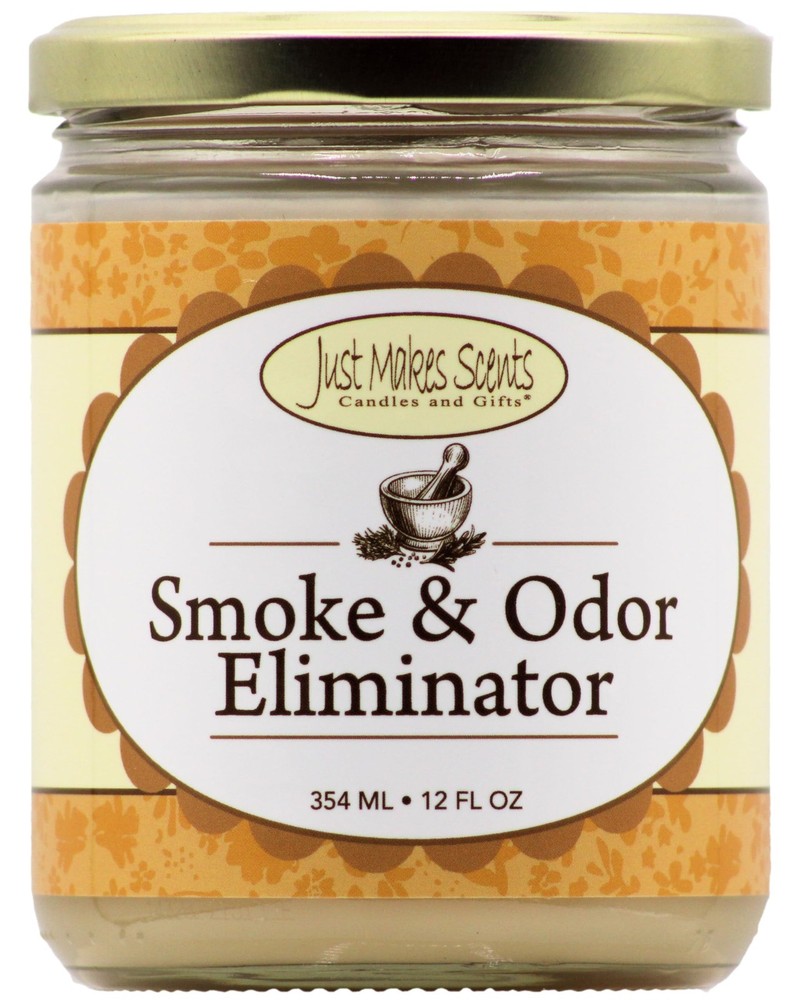 Smoke and Odor Eliminator Candle – Original Scent – Blended Soy 12 oz, Beige