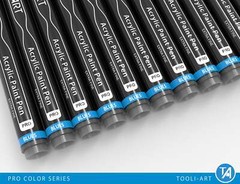 Acrylic Paint Pens 22 Assorted Blue And Purple Pro Color Series (EXTRA FINE)