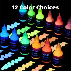 Pintura Que Brilla En La Oscuridad, Juego De Pintura Luminosa De 12 Colores …