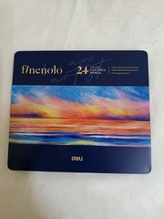 Deli Finenolo 24 Clored Pencils Set -Smooth 3.8mm Leads- Rich Pigment Colors.