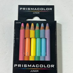 Prismacolor Junior Colored Pencils Pastel Soft Core 4.0mm Box of 6 Pencils NEW
