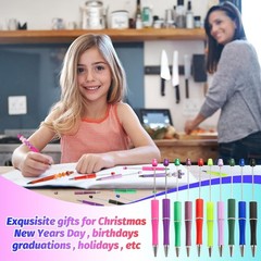 150 Pieces DIY Beadable Pen Kit – 50 Plastic Ballpoint Pens with Refills & Ba…