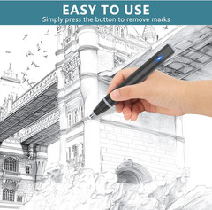 Electric Eraser, USB C Rechargeable Pencil Eraser with 220 Eraser Refills, 2 Era
